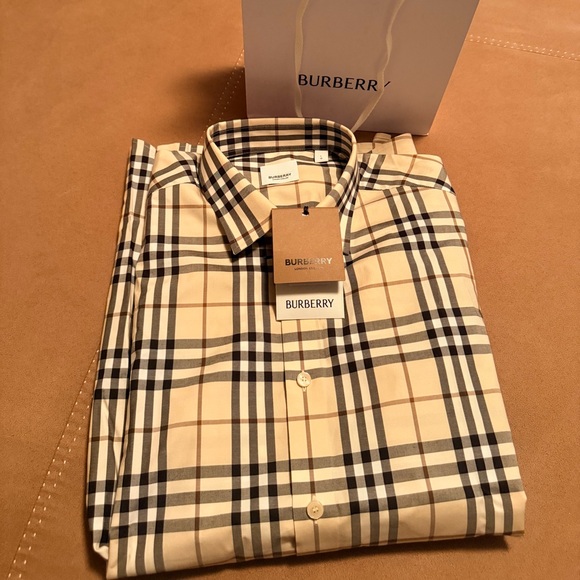 Burberry Other - ❗️SOLD❗️Burberry Modern Beige Plaid Casual Shirt - NWT
